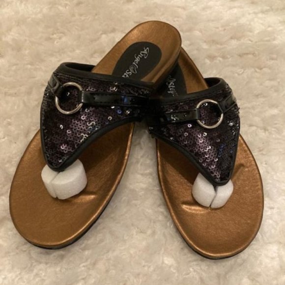 Sequin Flip Flops/Sandals (NWOT) - Picture 3 of 12